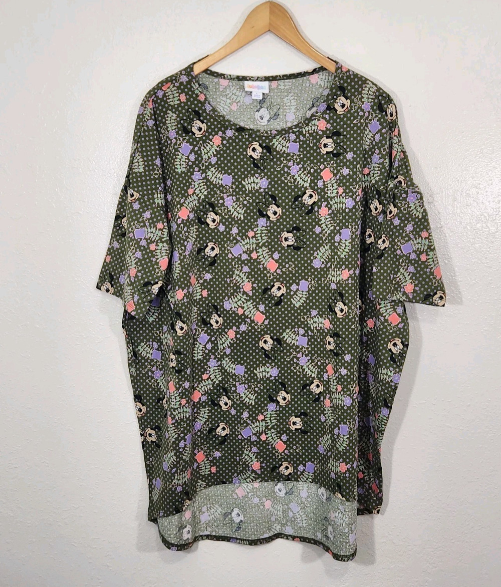 Disney Women Tunic Top Large Dress Minnie Mouse Oversized Relaxed Boxy Polka Dot